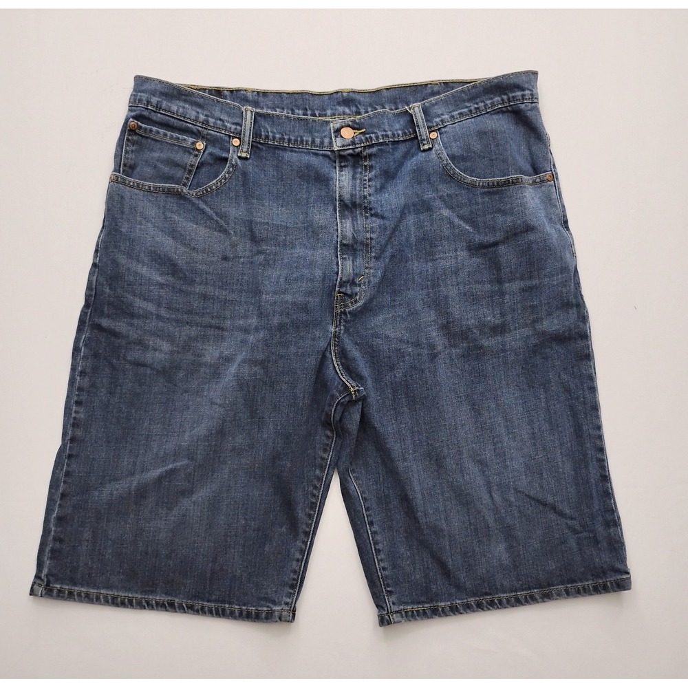 Levis 569 Loose Straight Blue Jean Shorts Size 40 Dark Wash 12in inseam